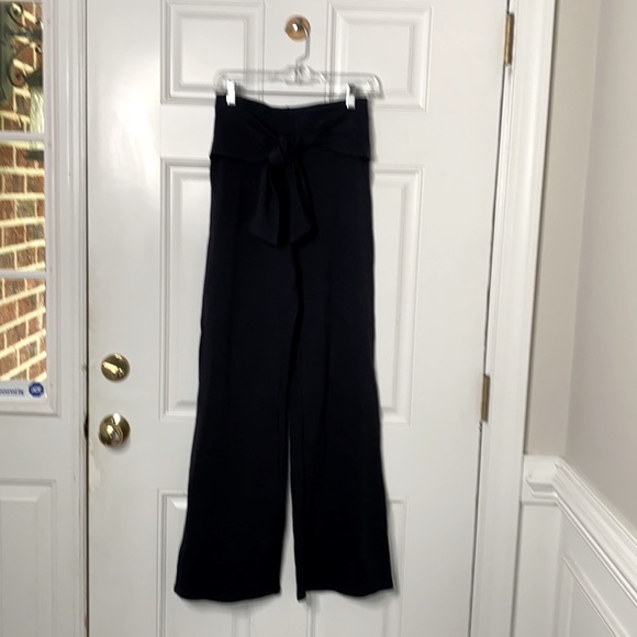 Michael Costello x REVOLVE Women's Tie Front Black Straight Leg Pant Size S NWT - Picture 2 of 6